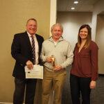 Tom Kachmarck, CT State Manager, Brown Forman; Don Guimento, 2015 George Garvin Innovation Award Winner; Audrey Sanders, CT Market Manager, Brown Forman.