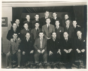 The Hartley & Parker sales force in 1942. Founder Julius Rosenberg is seated, third from left.