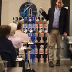 Josh Pearson, Absolut Brand Ambassador, educating CDI staff about Absolut products and its long history.