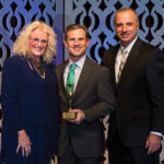 Rhode Island’s First Gentleman, Andy Moffit, receives the 2015 Hospitality Ambassador Award from RIHA President & CEO, Dale Venturini and incoming 2016 RIHA Chairman Bahjat Shariff.