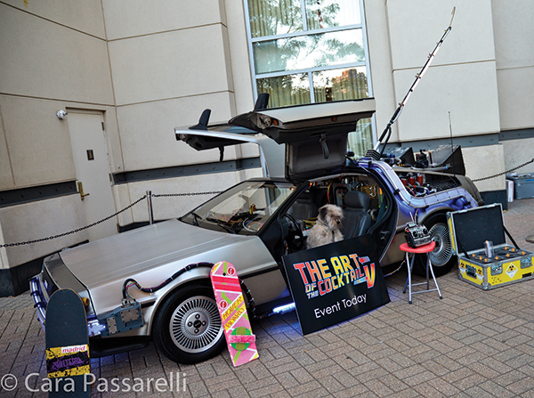 The iconic DeLorean welcomed guests to Brescome Barton’s “Art of the Cocktail” event.