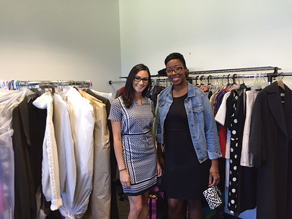 Danielle Mason, Human Resources Department, Brescome Barton with United Way of Greater New Haven’s representative, Zoe Hunter.