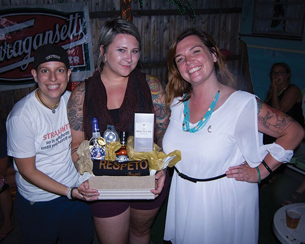 Kristi Little and Sam Royds of Gracie’s were named first place winners, pictured here with Kayleigh Speck, Brand Activator, Edrington Americas.