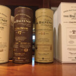 Balvenie Doublewood 12 Year Old, Balvenie Doublewood 17 Year Old, Balvenie Caribbean Cask 14 Year Old and The Balvenie Portwood 21 Year Old.