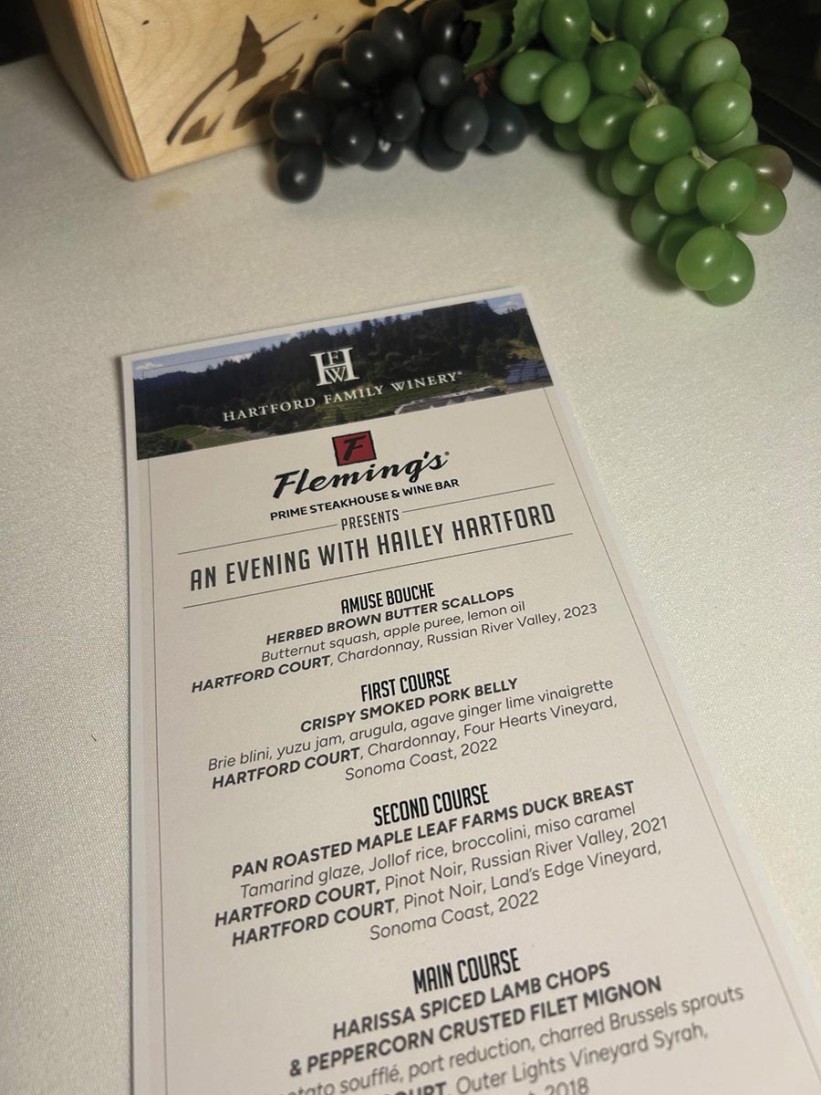 West Hartford Dinner Showcases Hartford Family Winery