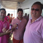 Jimmy Codella, Wine Bazaar New Rochelle with Lila Rosé; Michael Munk, Latitude Beverage with Lila Rosé; and Robert Lindblad, Latitude Beverage.