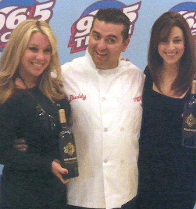 Donna Taylor, Vine Ventures Brand Ambassador; Cake Boss Buddy Valestro and Kelly Bartoli, Vine Ventures Brand Ambassador.