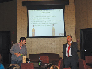 Tim Master, Director of Specialty Spirits and Trade Education, Frederick Wildman and Sons with Jean Marc Roget, President and CEO of Chartreuse. 