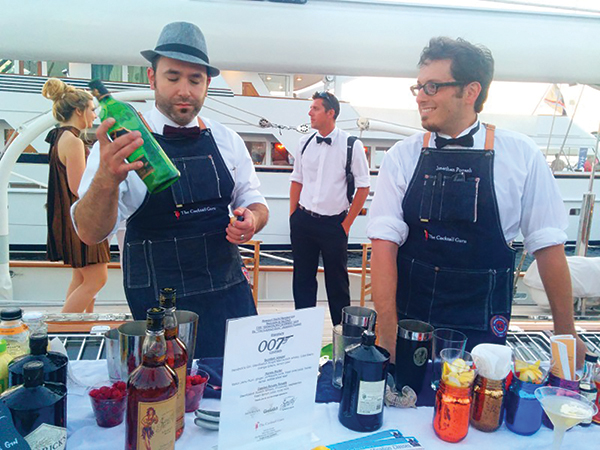 USBG RI Chapter President Chris Almeida and “The Cocktail Guru,” Jonathon Pogash. Photo by PrivateNewport.com/ Bettie Bearden Pardee.