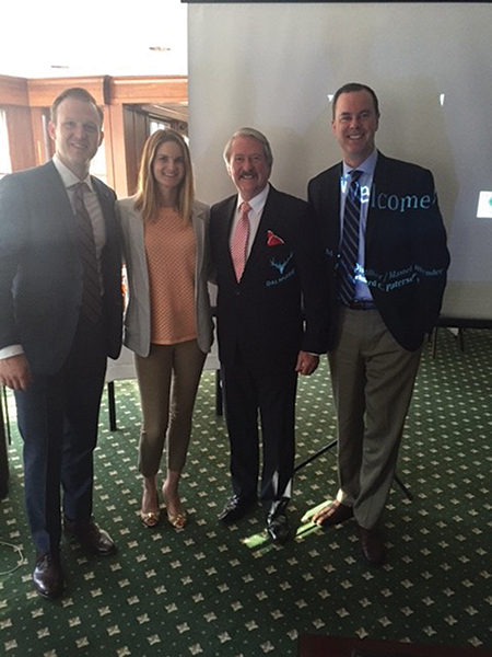Jason Moore of Whyte & Mackay; Julie Mansur, Spirits Manager, Johnson Brothers of RI; Richard Paterson, Master Blender of Whyte & Mackay; and Bill Powers, Gallo Winery.