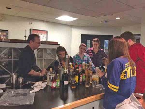DeSerio and students created cocktails on National Vodka Day.