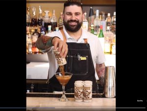 Dimitrios Zahariadis, “The Cocktail Chemist” and Beverage Manager at Cheshire’s Viron Rondo Osteria showcased the Espresso Martini ready-to-drink cocktail on a recent Facebook Live video.
