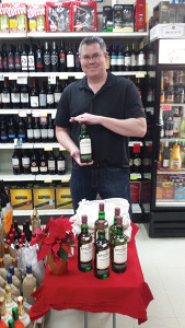 Dave Drobiak, Territory Sales Representative, Northeast Beverage of CT, showcased Donegal Estates Irish Whiskey at Griswold Liquors in Griswold, Connecticut.
