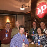 Back Row: Peter Baker, Owner, Litchfield Distillery; David Baker, Owner, Litchfield Distillery; Paul Burne, Key Account Manager, Slocum & Sons; Piper Thurot, Sales Associate, Slocum & Sons. Front Row: Brad Kirby, Beverage Director, Marketplace Kitchen and Bar; Courtney Maggio, General Manager, Marketplace Kitchen and Bar.