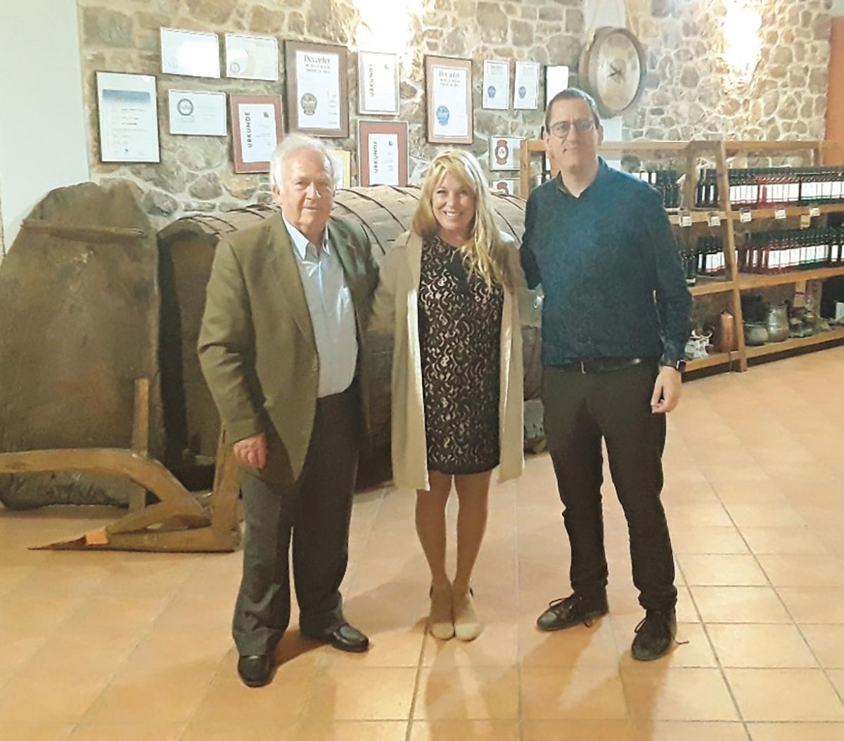 Mina Distributors Representative Tours Greek Wine Suppliers