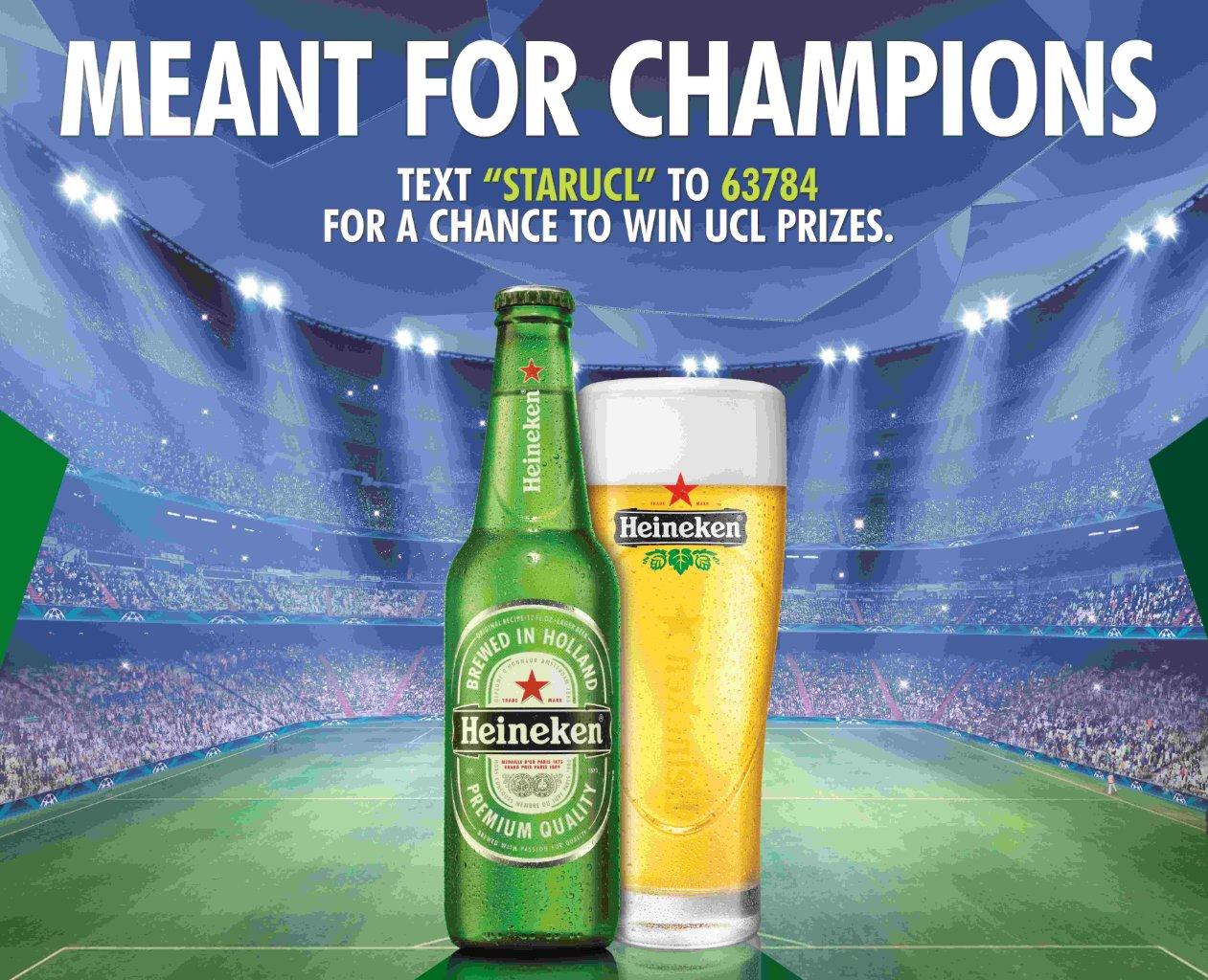 HEINEKEN AND UEFA CHAMPIONS LEAGUE BEGIN NEW MARKETING EFFORT