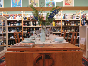 Bellevue Wine & Spirits tasting table