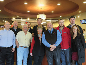 All with Maximum Beverage except where indicated: Rob Lawrence, Sales Representative, Slocum & Sons; Brian Whitney, Owner; Max Standafer, Regional Sales Representative, Slocum & Sons; Elliott Thomas, General Manager, Farmington; Drew Bledsoe; Jennifer Loughran, Assistant Manager; Paul LoCascio, Business Manager; Conor Whitney; Kevin Cowen, Internet/Social Media; Christen Deproto LaRochelle, Key Accounts, Slocum & Sons.