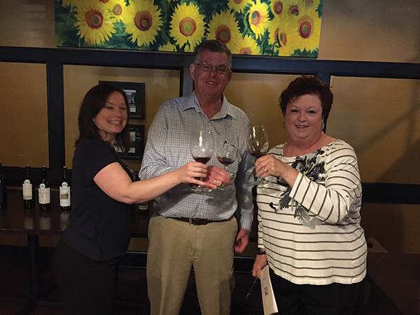 Deana Chizinski, Maple End Package Store; Tom McGrory, Martin Scott Wines; Lorraine Friedman, Maple End Package Store.