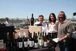 Bill Saroka, Wine Director, Hartley & Parker; Teresa Drew, State Manager and CSW, Delicato Family Vineyards; Art LiPima, Manager, Seaside Wine and Spirits of Old Saybrook.