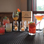 A line-up of cocktails created during the competition.