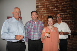 Joe Morenzi, General Manager, Rhode Island Distributing Co.; Chris Woods, Vice President of Sales, Rhode Island Distributing Co.; Jennifer Hussey, Sales Representative, Rhode Island and Massachusetts, Copper & Kings; Fred Andrade, Sales Representative, Rhode Island Distributing Co.