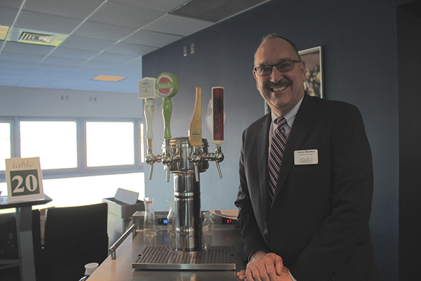 James Donahue, Marketing Manager, Allan S. Goodman, featuring keg wine selections.