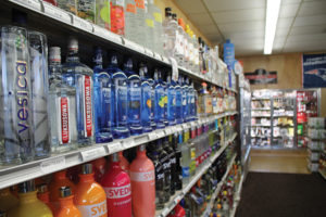 Inside Mac's Liquor Mart.