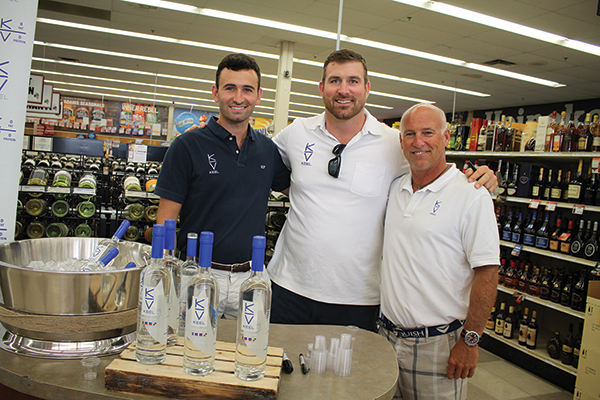 Max Moss, Territory Manager in Massachusetts and Connecticut, KEEL Vodka; Matt Light; and Tom McGowan, Co-Founder, KEEL Vodka.
