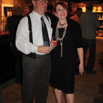Guests dressed in classic speakeasy attire for the Onyx speakeasy opening.