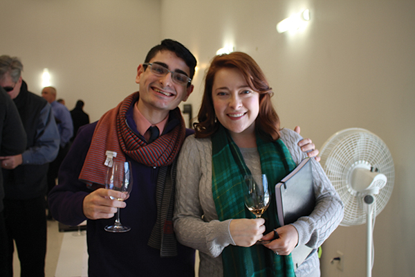 Miggy Torres of Toast Wines By Taste in West Hartford with McLean Oakeson, Sales Representative, Worldwide Wines.