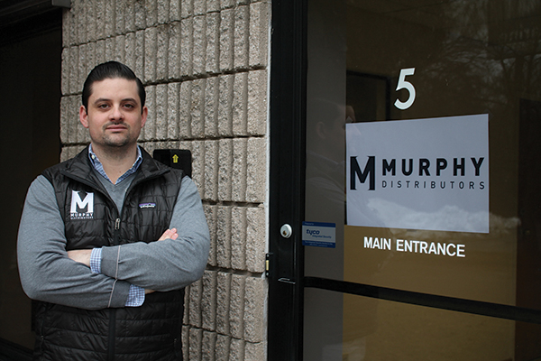 Matt Murphy, President, Murphy Distributors, outside the new location on 25 Business Park Drive in Branford.