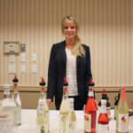 Jillian Boone, East Coast Regional Sales Manager, A. Hardy USA with Thatcher’s Organic Vodka and Brown Jug Bourbon.