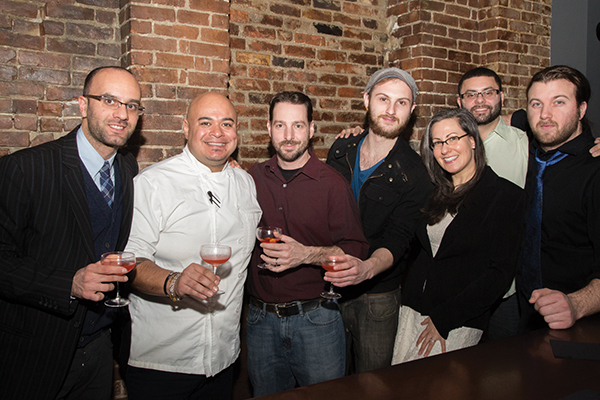 Matteo Meletti, Proprietor/Owner, Meletti 1870; Alberto E Lopez Lara, Executive Chef, The Dorrance; Vito Lantz, Beverage Program Manager, The Dorrance; Greg Mayer, Bartender, The Dorrance; Sophie Daniels, New England Regional Manager, Opici Wines; Gabriel Rodriguez, Origin Beverage; Tyler Schweppe, Bartender, The Dorrance.