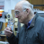 A customer during the Ménage a Trois wine event at The Wine Store in late March. 