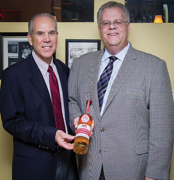 Steve Lancor, Business Manager, CDI, with Tim Clarke, General Manager, Polly & Joan’s Cordial Company.