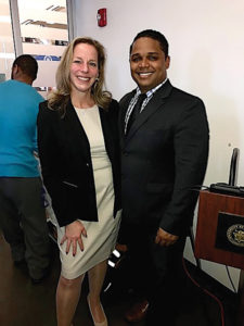 Renée Allen, Adjunct Professor for the Hospitality and Tourism Management Department, University of New Haven, and David Cid, Global Brand Master of Rum & Cane Spirits, Bacardi Global Brands.