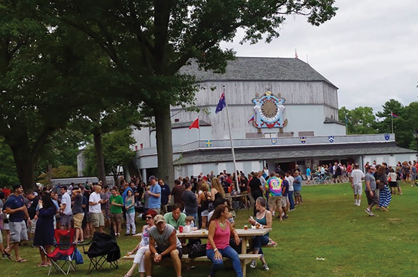 Over 1,000 people attended the summer craft beer festival. The Shakespeare Theatre is in the backrgound.