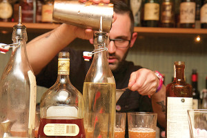 Carl Summa, USBG CT Chapter Vice President, Bar Manager at Main Street Grill, and The Cocktail Chemist partner, took second with The Chinese Connection. Photo by Stephanie Webster c/o CTbites.com.