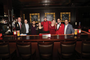 Gary Dritschler, Market Manager, Campari; Adam Oppenheimer, Lighthouse Bar, Twin River Casino; Craig Ventrice, Bar Manager, Kawa Ni, Connecticut; Lindsay Matteson, Bartender, Amar y Amargo, New York City; Phil Stafford, Durk’s Bar-B-Q and The Eddy; Hannah Welans, jm Curley, Boston; Nick Korn, Italian Spirit Specialist, Campari; and Frank Martucci, Director of Beverage Operations, Twin River Casino. Photo by Chris Almeida.