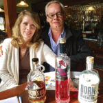 Robyn Menere of The Redding Roadhouse and Bruno Recouvreur, Highland Imports during a brand session with Grand Teton Distillery products, creating the "Huckleberry Finn" craft cocktail.