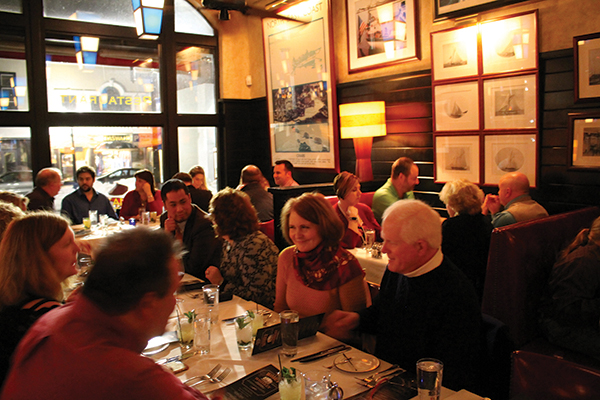Guests during the “Women in Whiskey” dinner at Max’s Oyster Bar in West Hartford.