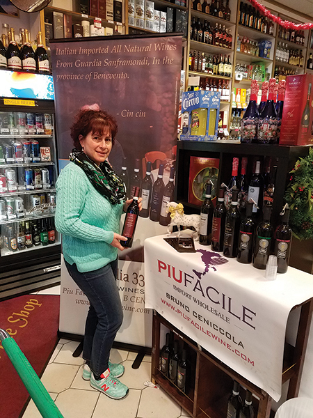 Gina Semonella, Owner, Gabel’s Wine Shop in Branford, during the Piu Facile wine tasting in December.