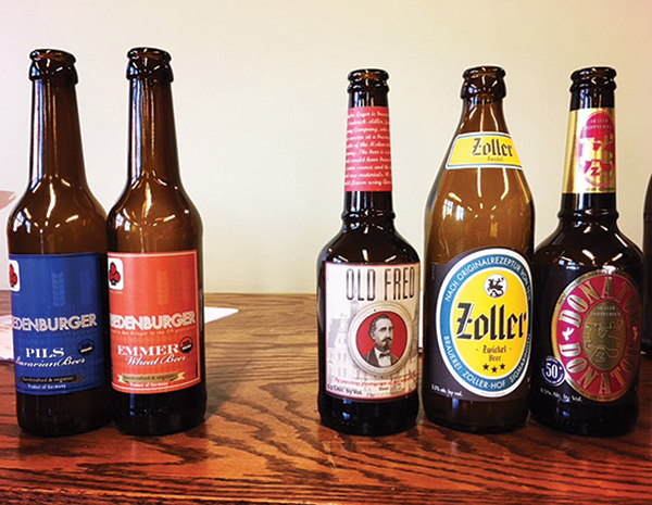Riedenburger Pilsner, Riedenburger Emmer, ZollerHof Old Fred, ZollerHof Zoller and ZollerHof Doppelbock.