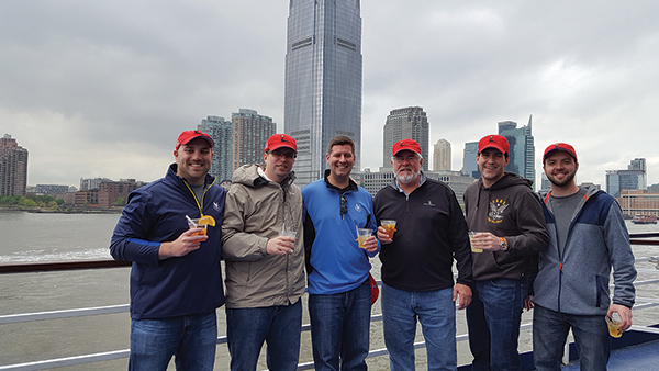 Horizon Beverage staff in New York City celebrating sales accomplishments.