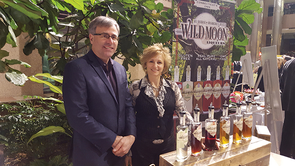 Tom and Lelaneia Dubay with their Wild Moon Liqueurs line.