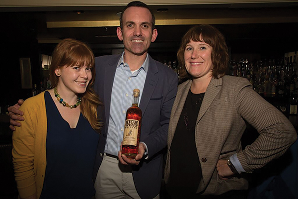 Laura Kanzler, Business Development Manager, Origin Beverage Co.; Jack Shute, Director of Sales East Region, High West; and Kate Palmer, Sales Director, Origin Beverage Co.
