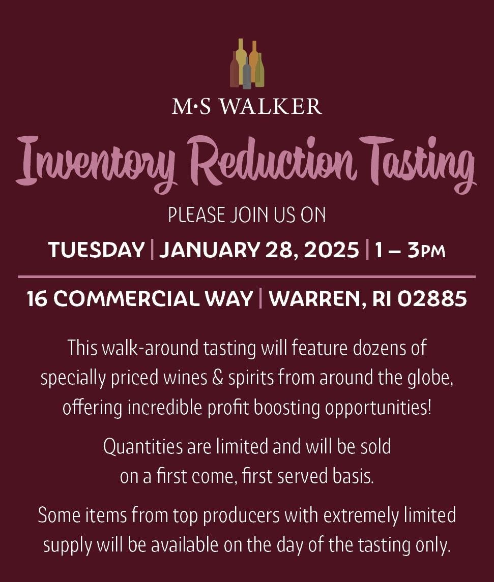 Jan. 28, 2025: MS Walker Inventory Reduction Tasting (Trade Only)