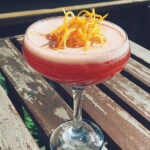 A variation Campari cocktail by Ashley Lurie from Peaches On The Waterfront in Norwalk.