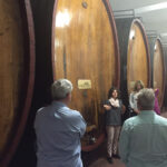 The group during a tour at Marchesi di Barolo wine cellar in the DOCG of Barolo in Piedmont.